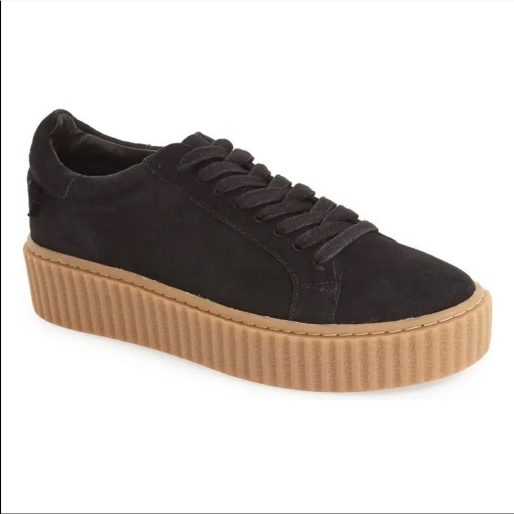 J/Slides Suede Platform Sneaker Black Size 8